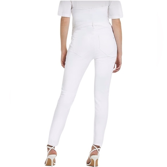 River Island maternity WHITE MOLLY MID RISE SKINNY JEANS SZ 10 - Picture 2 of 13